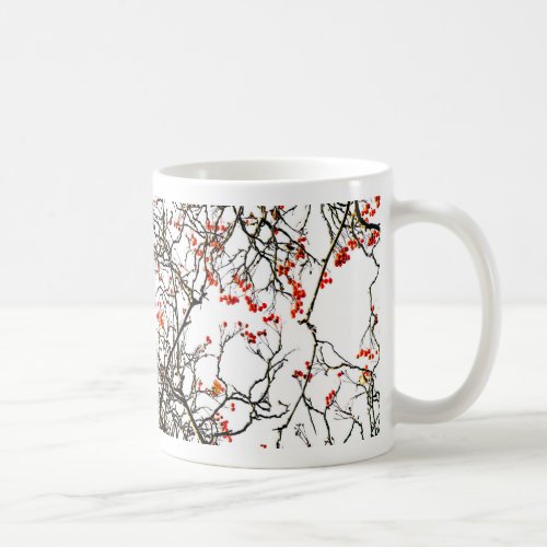 Red rowan fruits or ash berries coffee mug