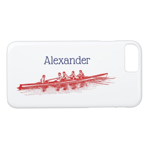 Red Rowing Rowers Crew Team Water Sports iPhone 87 Case