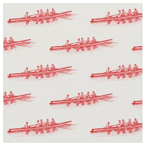 Red Rowing Rowers Crew Team Water Sports Fabric