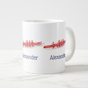 Red Rowing Rowers Crew Team Water Sports Giant Coffee Mug