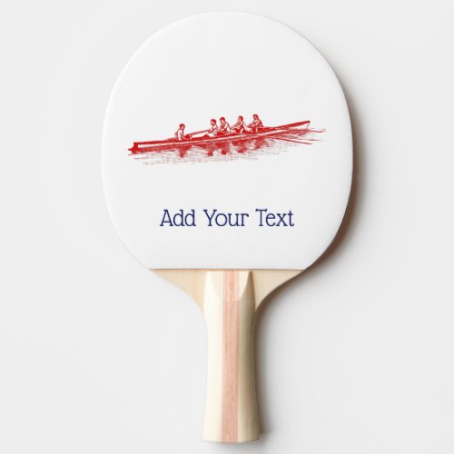 Red Rowing Rowers Crew Team Water Sports Ping Pong Paddle