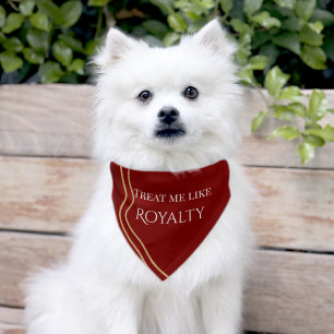 Red Royal Dog Gift for Dog Mom Luxury Style Pet Bandana Collar