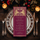 Red Royal Lion Medieval Sword Wedding Flat Menu<br><div class="desc">Celebrate your special day with this Royal Medieval Lion Wedding design. Gold featured in this design is not real foil. You can customize this further by clicking on the "PERSONALIZE" button.</div>