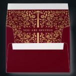 Red Royal Medieval Gold Sword Wedding Envelope<br><div class="desc">Celebrate your special day with this Royal Medieval Gold Sword Wedding design. The gold featured in this design is not real foil. You can customize this further by clicking on the "PERSONALIZE" button. Use a gold or white pen to fill in your recipient's address.</div>