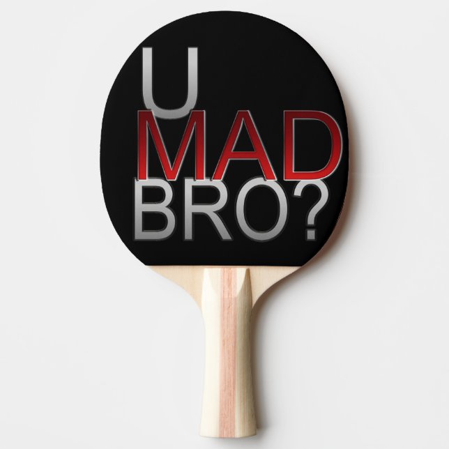 Red Rubber Back Ping Pong Paddle (Front)