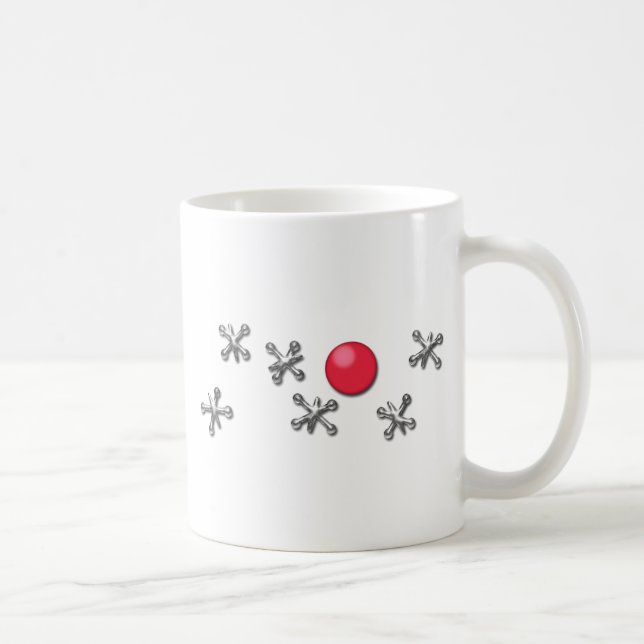 Red Rubber Ball and Jacks Coffee Mug (Right)