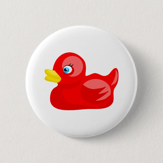 Red Rubber Duck Button (Front)