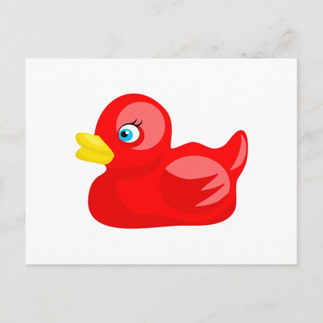 Red Rubber Duck Postcard (Front)
