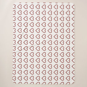 Red Ruby Gemstone Heart Sherpa Blanket