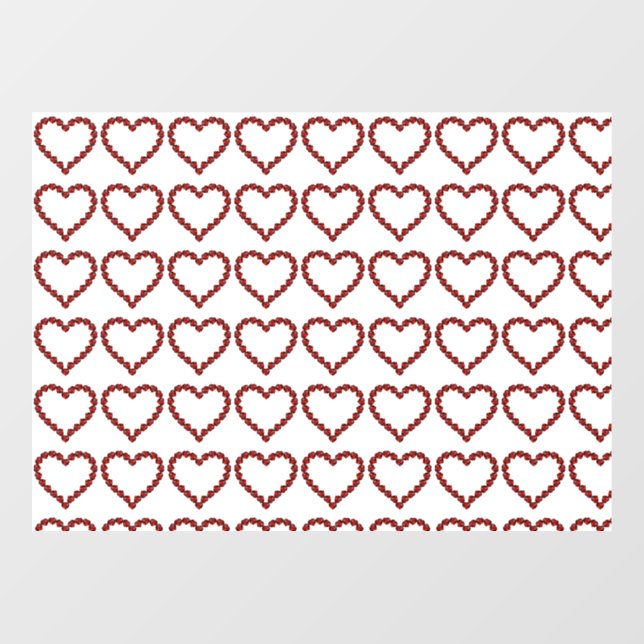 Red Ruby Gemstone Heart Window Cling (Sheet)