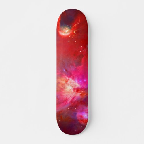 Red Ruby Nebula and back Skateboard