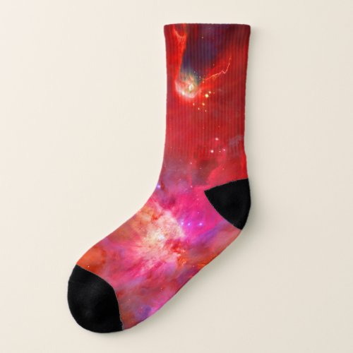 Red Ruby Nebula and back Socks
