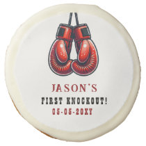 Red Rumble First Knockout Boxing Birthday Sugar Cookie