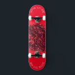Red Running Bull At Starry Night Text Skateboard<br><div class="desc">Your Text - Magic Red Neon Bull Running - Amazing Starry Night Zodiac Animal Drawing - Choose / Add Your Unique Text / Color - Make Your Special Gift - Resize and move or remove and add elements / image with customization tool ! - Drawing and Design by MIGNED. You...</div>