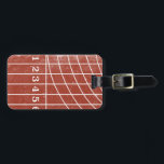 Red Running Track Distressed Custom Luggage Tag<br><div class="desc">Stay in your lane. This sports themed luggage tag features a distressed style illustration of a red running track starting line. It’s perfect for track and field runners of all sorts whether they’re sprinters or distance runners, indoor or outdoors. Want the perfect travel accessory for someone who loves running? This...</div>