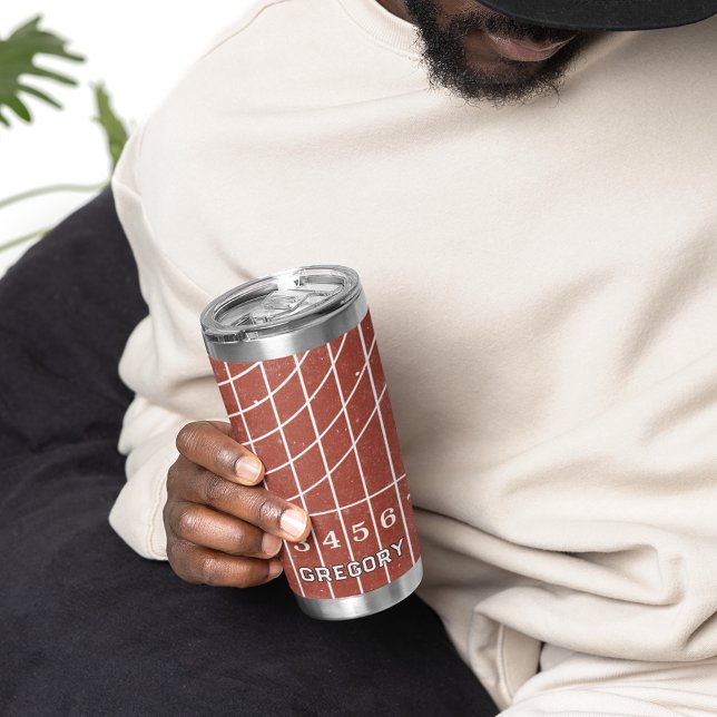 Red Running Track Distressed Style Insulated Tumbler (Creator Uploaded)