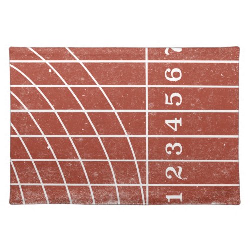 Red Running Track Distressed Style Placemat