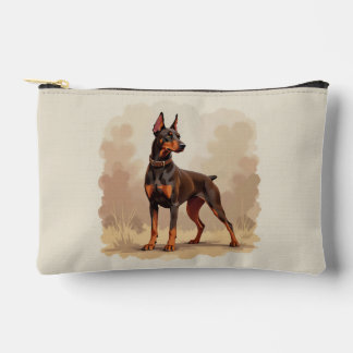 Red Rust Brown Doberman Pinscher Dog Accessory Pouch