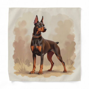 Red Rust Brown Doberman Pinscher Dog Bandana