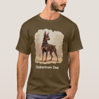 Red Rust Brown Doberman Pinscher Dog Dad