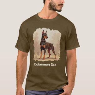 Red Rust Brown Doberman Pinscher Dog Dad T-Shirt