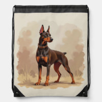 Red Rust Brown Doberman Pinscher Dog