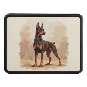 Red Rust Brown Doberman Pinscher Dog Hitch Cover
