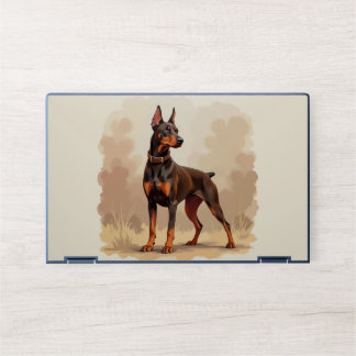 Red Rust Brown Doberman Pinscher Dog HP Laptop Skin