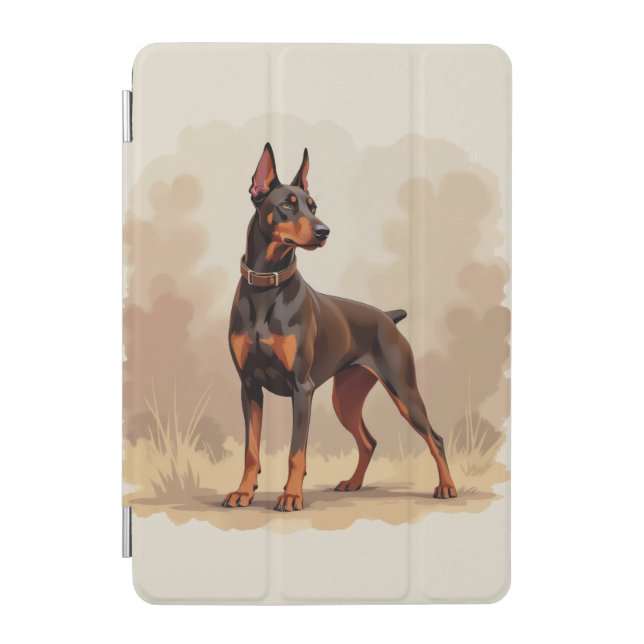 Red Rust Brown Doberman Pinscher Dog iPad Mini Cover (Front)