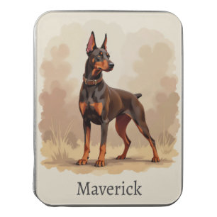 Red Rust Brown Doberman Pinscher Dog Jigsaw Puzzle