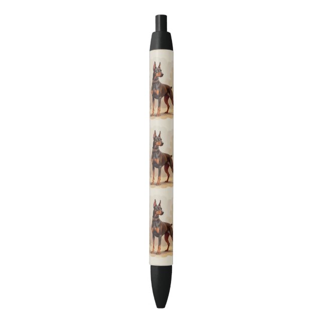 Red Rust Brown Doberman Pinscher Dog Pen (Front Vertical)
