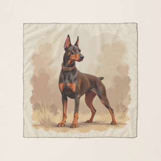 Red Rust Brown Doberman Pinscher Dog Scarf