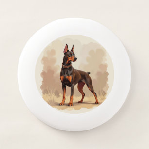 Red Rust Brown Doberman Pinscher Dog Wham-O Frisbee