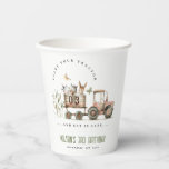 Red Rust Farm Animals Tractor Kids Birthday Paper Cups<br><div class="desc">If you need any other matching product or customization,  kindly message via Zazzle.</div>