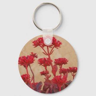 Red Rustic Plant Keychain