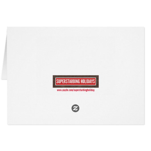 Red Rustic Presents Holiday Photo Card (Back Horizontal)