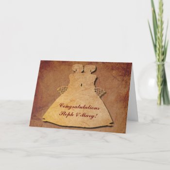 Red Rustic Wedding Card For Lesbian Brides by AGayMarriage at Zazzle