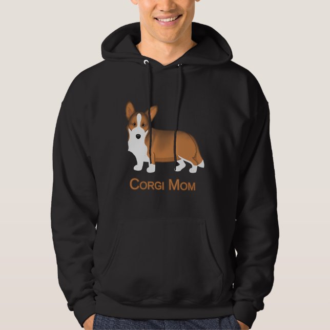 Red Sable Cardigan Welsh Corgi Mom Dog Hoodie (Front)