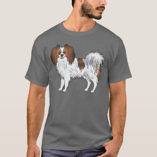 Red Sable Phalène Adorable Happy Dog Illustration T-Shirt