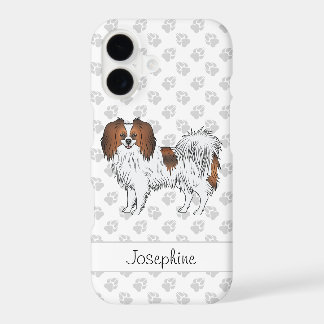 Red Sable Phalène With Paws And Custom Name iPhone 17 Case