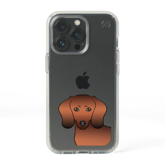 Red Sable Smooth Coat Dachshund Dog Head Speck iPhone 13 Pro Case