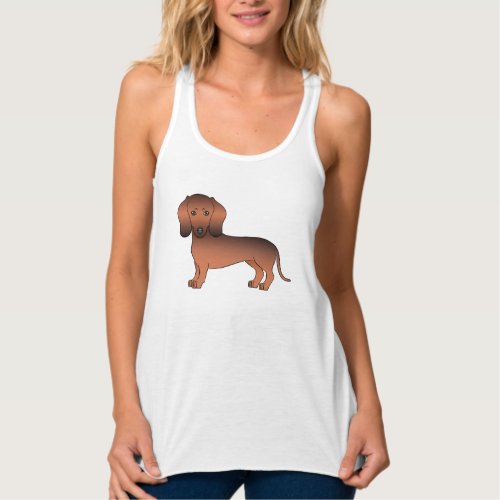 Red Sable Smooth Hair Dachshund Cute Wiener Dog Tank Top