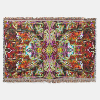 Red Sacred Bridge Yoga Blanket by Deprise