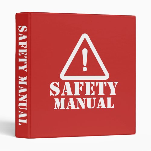 Red Safety Manual Binder