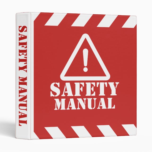 Red Safety Manual Binder (Front/Spine)