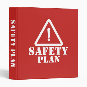 Red Safety Plan 3 Ring Binder