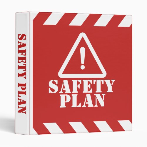 Red Safety Plan 3 Ring Binder
