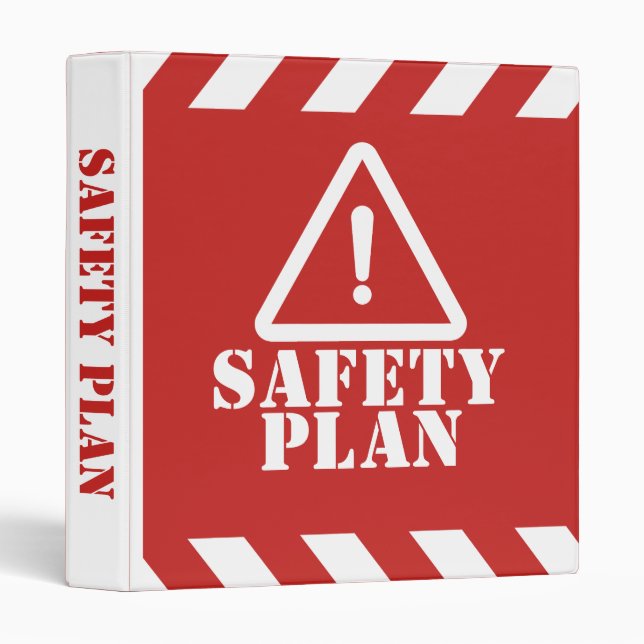 Red Safety Plan 3 Ring Binder (Front/Spine)