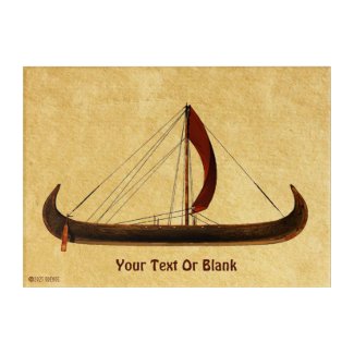 Red Sail Viking Ship