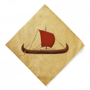 Red Sail Viking Ship II Bandana